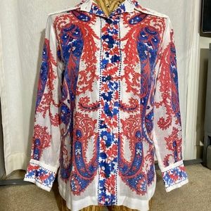 Vintage VERA NEUMANN Long Sleeve Red/White/Blue